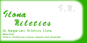 ilona miletics business card